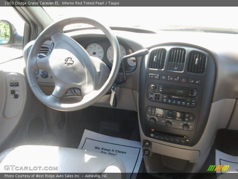 Inferno Red Tinted Pearl / Taupe 2003 Dodge Grand Caravan ES
