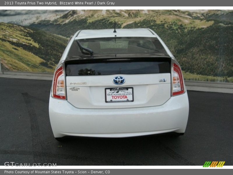 Blizzard White Pearl / Dark Gray 2013 Toyota Prius Two Hybrid