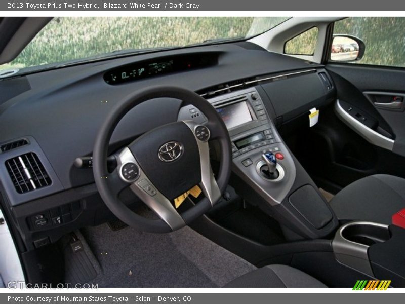 Blizzard White Pearl / Dark Gray 2013 Toyota Prius Two Hybrid