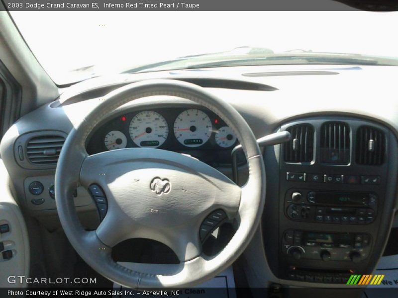Inferno Red Tinted Pearl / Taupe 2003 Dodge Grand Caravan ES