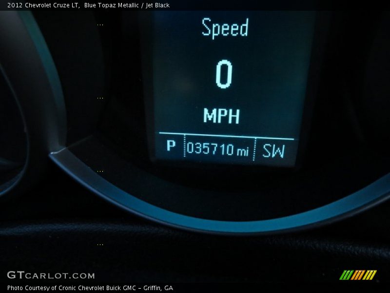 Blue Topaz Metallic / Jet Black 2012 Chevrolet Cruze LT