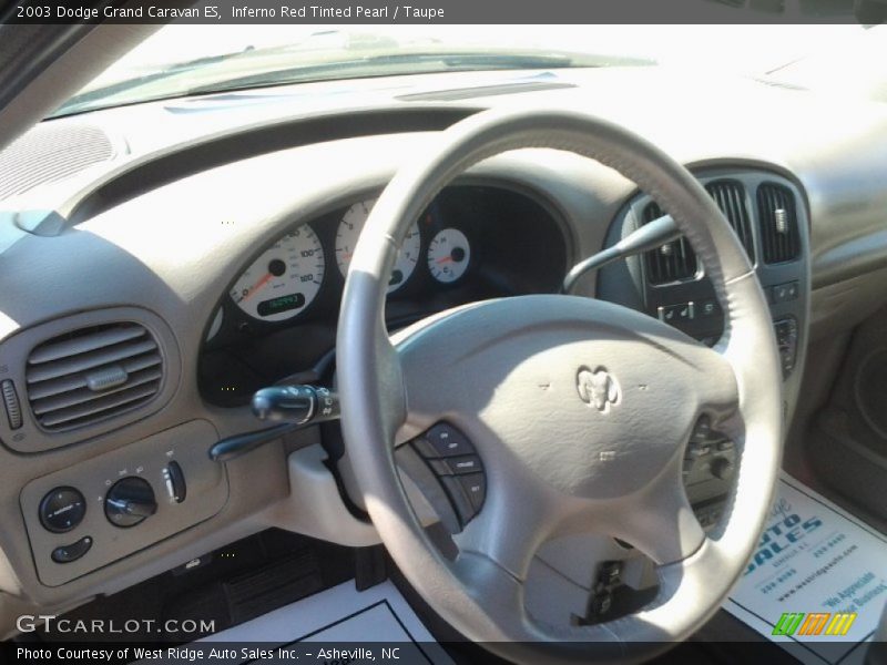 Inferno Red Tinted Pearl / Taupe 2003 Dodge Grand Caravan ES