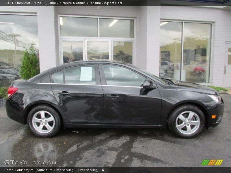Black Granite Metallic / Jet Black/Sport Red 2011 Chevrolet Cruze LT
