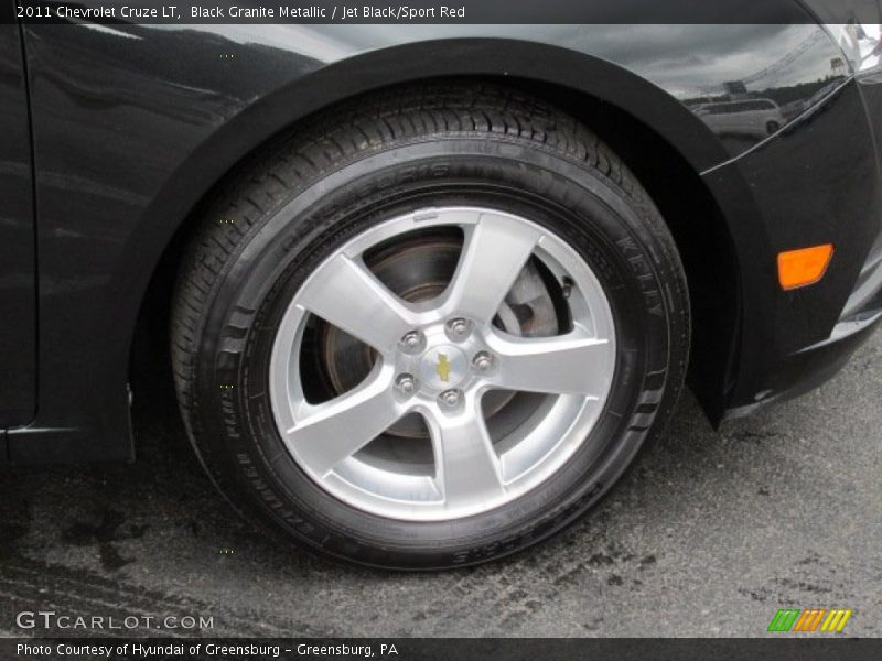 Black Granite Metallic / Jet Black/Sport Red 2011 Chevrolet Cruze LT