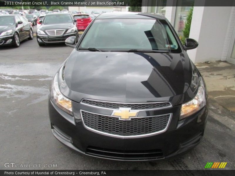 Black Granite Metallic / Jet Black/Sport Red 2011 Chevrolet Cruze LT