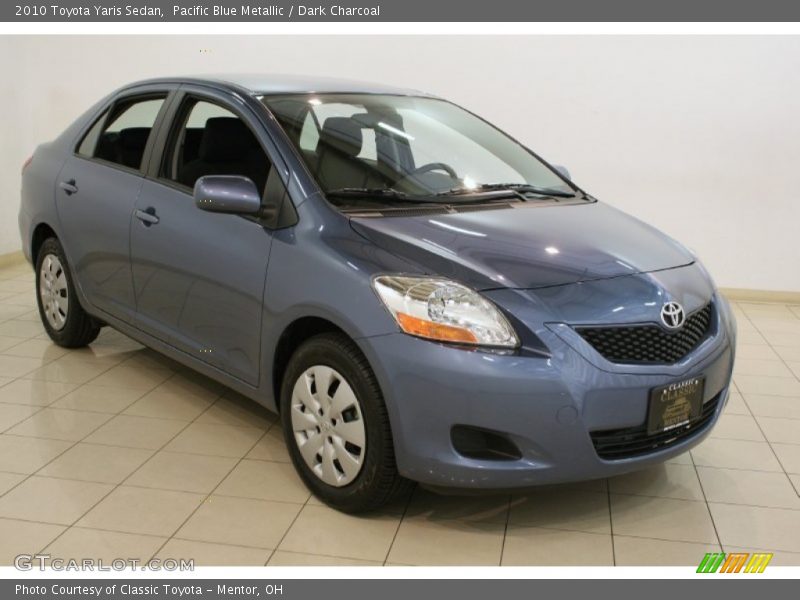 Pacific Blue Metallic / Dark Charcoal 2010 Toyota Yaris Sedan