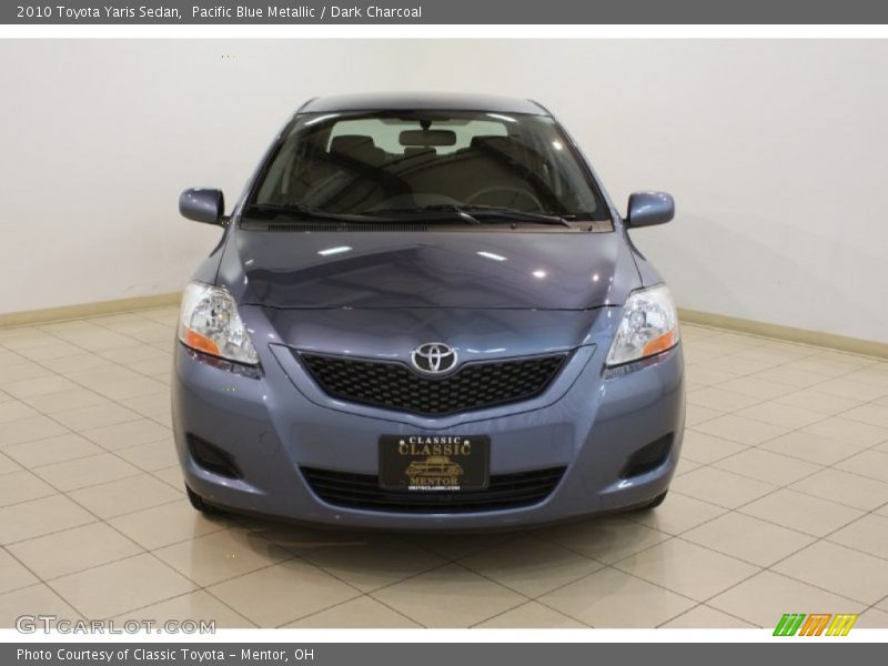 Pacific Blue Metallic / Dark Charcoal 2010 Toyota Yaris Sedan