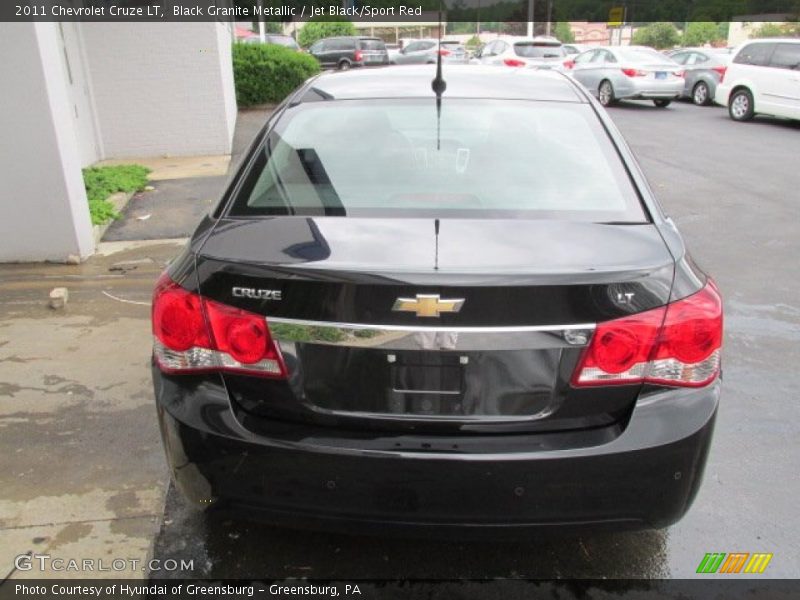 Black Granite Metallic / Jet Black/Sport Red 2011 Chevrolet Cruze LT