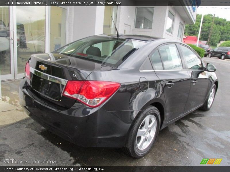 Black Granite Metallic / Jet Black/Sport Red 2011 Chevrolet Cruze LT