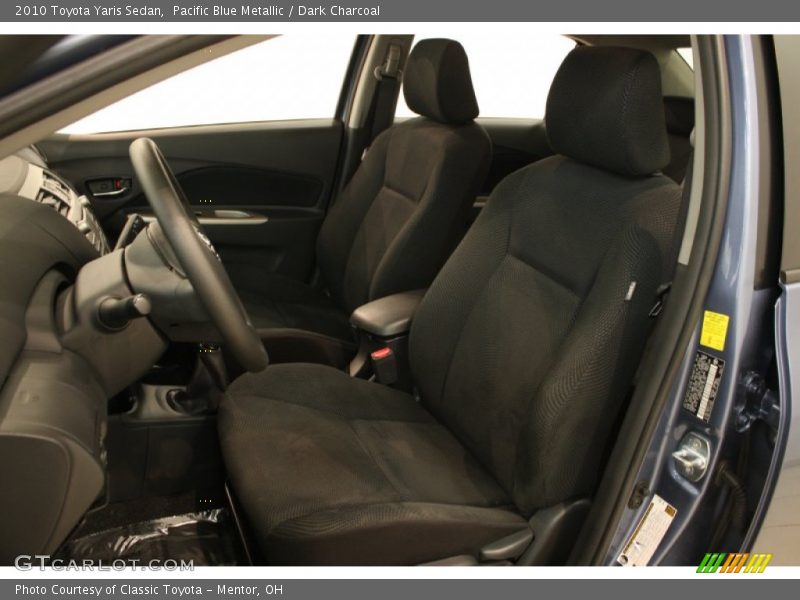 Pacific Blue Metallic / Dark Charcoal 2010 Toyota Yaris Sedan