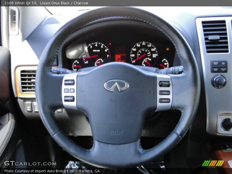 Liquid Onyx Black / Charcoal 2008 Infiniti QX 56