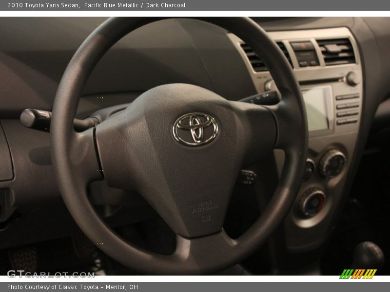 Pacific Blue Metallic / Dark Charcoal 2010 Toyota Yaris Sedan