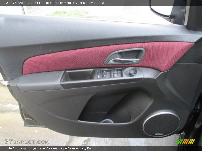 Black Granite Metallic / Jet Black/Sport Red 2011 Chevrolet Cruze LT