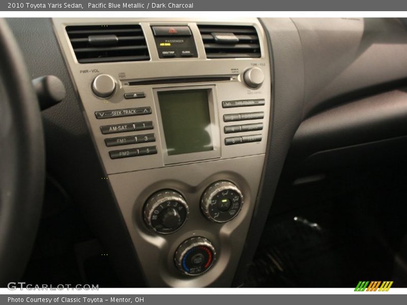 Pacific Blue Metallic / Dark Charcoal 2010 Toyota Yaris Sedan
