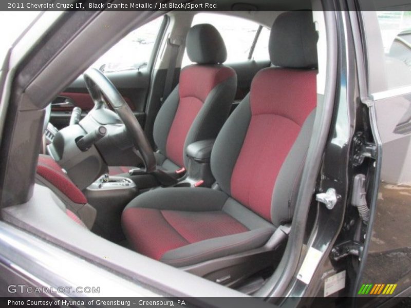 Black Granite Metallic / Jet Black/Sport Red 2011 Chevrolet Cruze LT