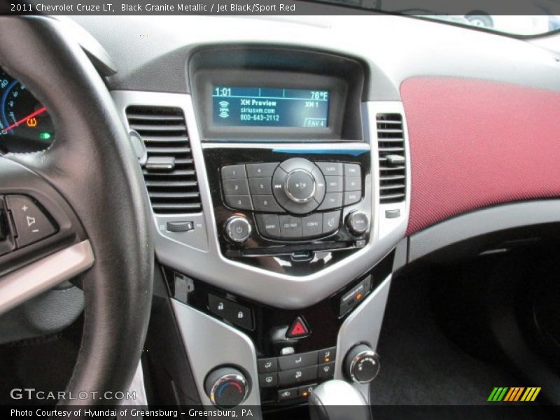 Black Granite Metallic / Jet Black/Sport Red 2011 Chevrolet Cruze LT