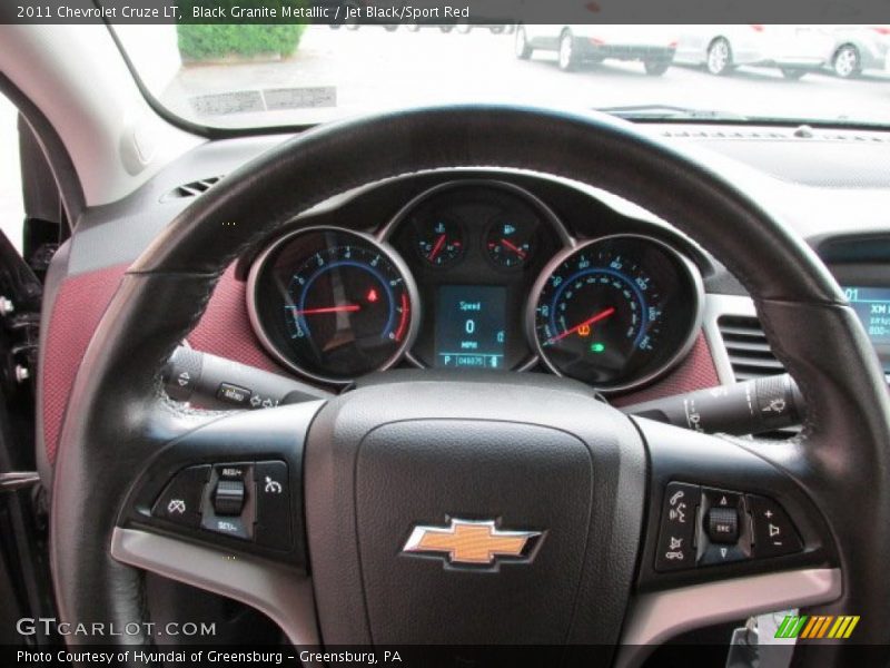 Black Granite Metallic / Jet Black/Sport Red 2011 Chevrolet Cruze LT