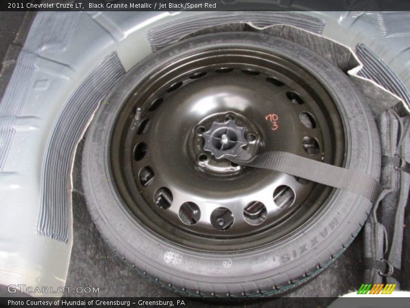 Black Granite Metallic / Jet Black/Sport Red 2011 Chevrolet Cruze LT