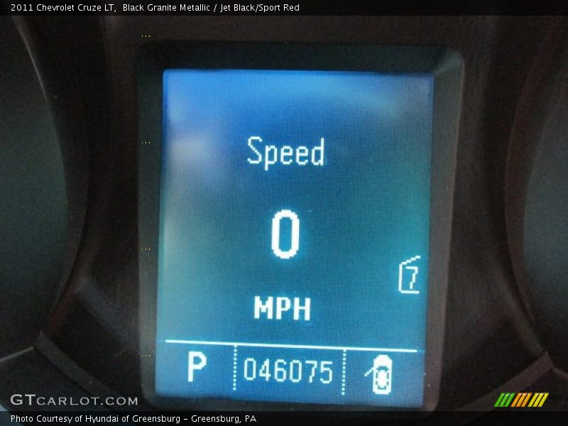 Black Granite Metallic / Jet Black/Sport Red 2011 Chevrolet Cruze LT