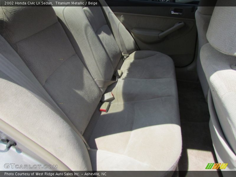Titanium Metallic / Beige 2002 Honda Civic LX Sedan