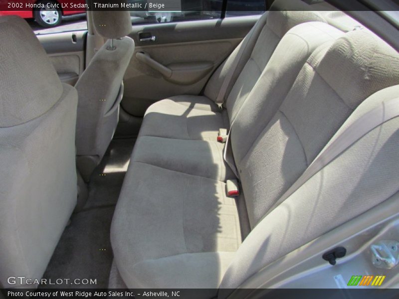 Titanium Metallic / Beige 2002 Honda Civic LX Sedan