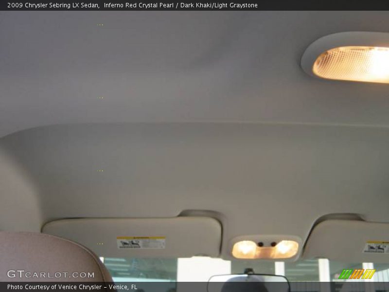 Inferno Red Crystal Pearl / Dark Khaki/Light Graystone 2009 Chrysler Sebring LX Sedan