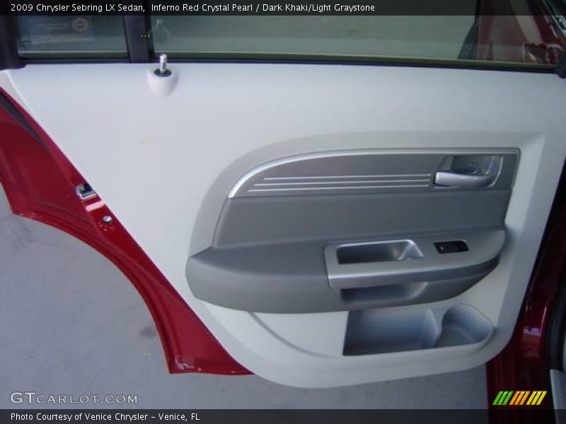 Inferno Red Crystal Pearl / Dark Khaki/Light Graystone 2009 Chrysler Sebring LX Sedan
