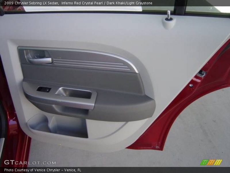 Inferno Red Crystal Pearl / Dark Khaki/Light Graystone 2009 Chrysler Sebring LX Sedan