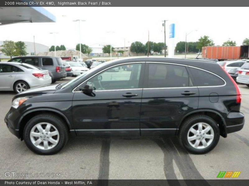 Nighthawk Black Pearl / Black 2008 Honda CR-V EX 4WD