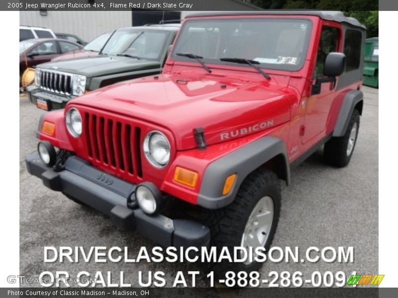 Flame Red / Dark Slate Gray 2005 Jeep Wrangler Rubicon 4x4