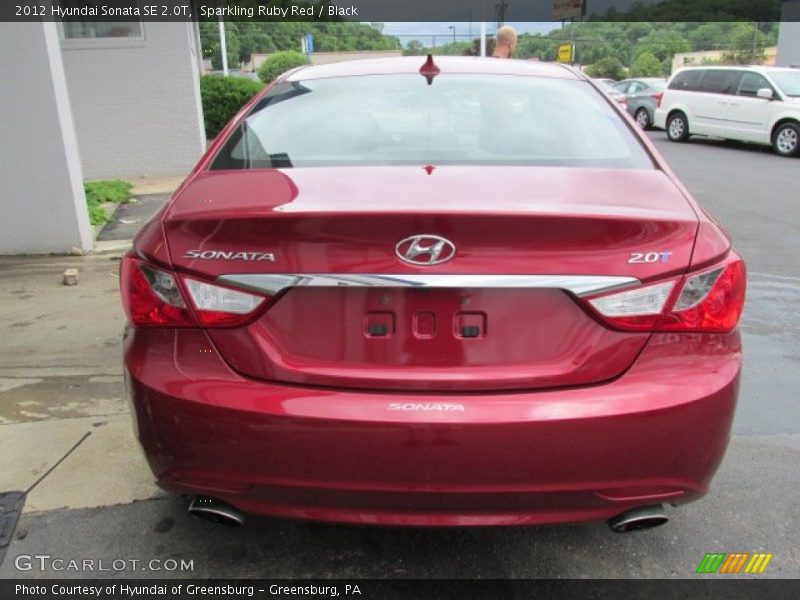 Sparkling Ruby Red / Black 2012 Hyundai Sonata SE 2.0T