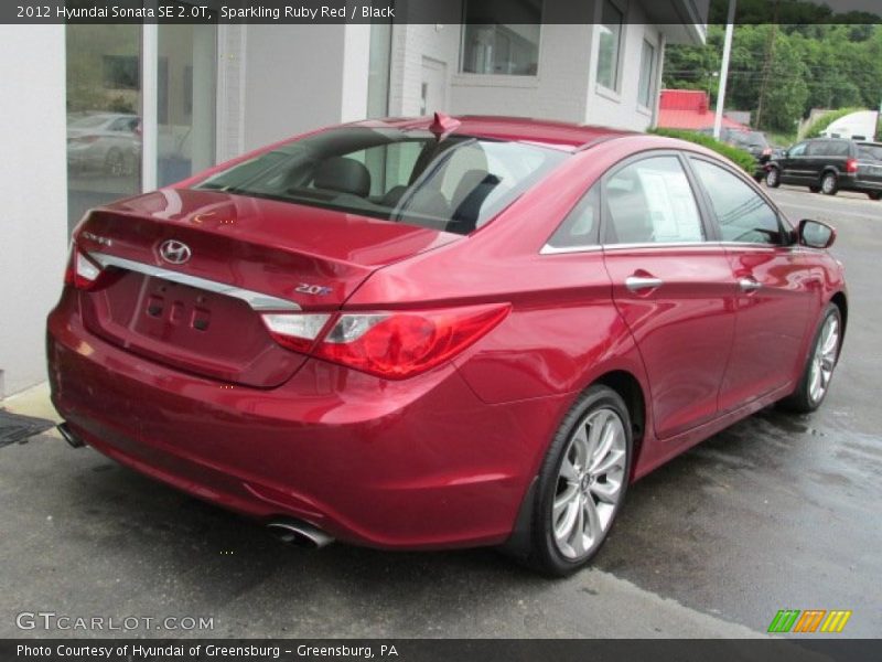 Sparkling Ruby Red / Black 2012 Hyundai Sonata SE 2.0T