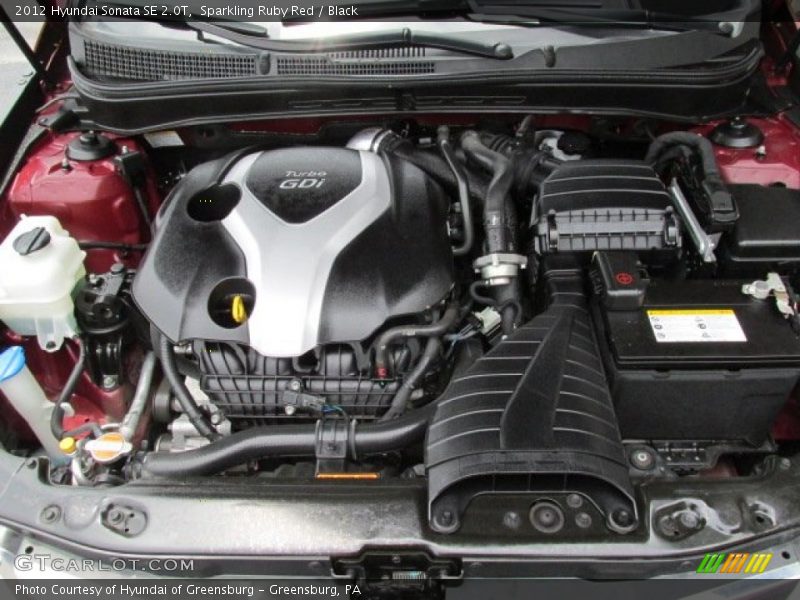 Sparkling Ruby Red / Black 2012 Hyundai Sonata SE 2.0T