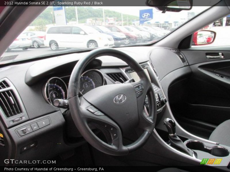 Sparkling Ruby Red / Black 2012 Hyundai Sonata SE 2.0T