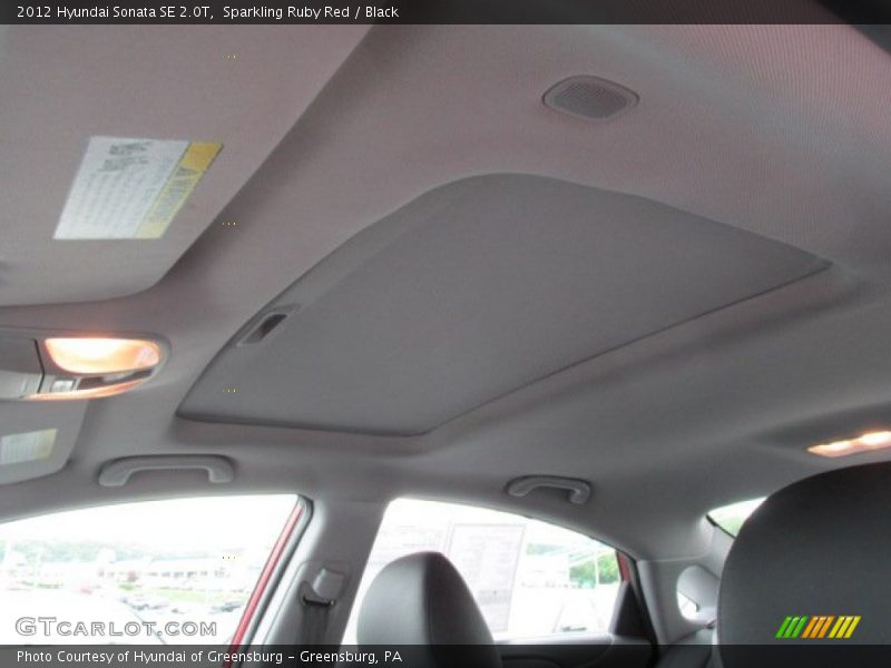 Sparkling Ruby Red / Black 2012 Hyundai Sonata SE 2.0T