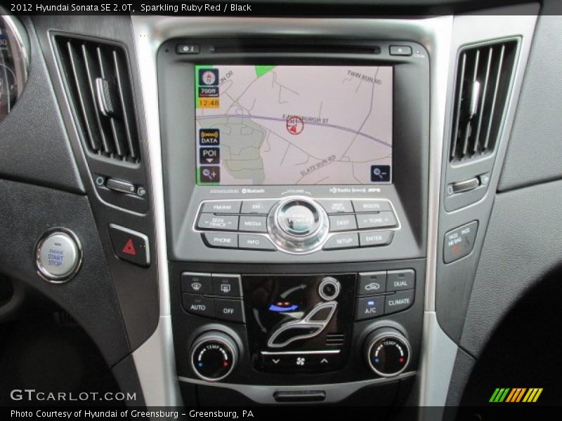 Sparkling Ruby Red / Black 2012 Hyundai Sonata SE 2.0T