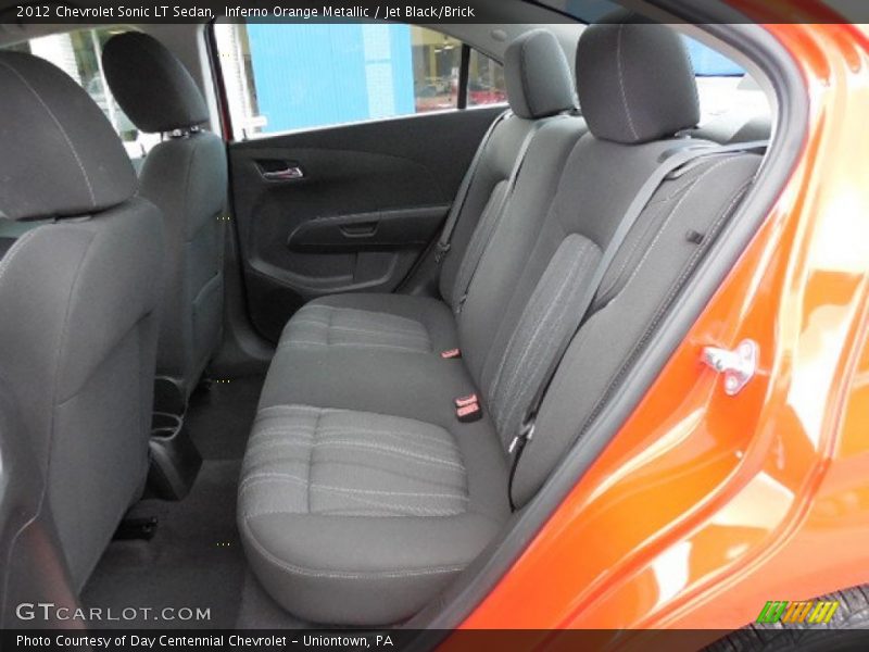 Inferno Orange Metallic / Jet Black/Brick 2012 Chevrolet Sonic LT Sedan