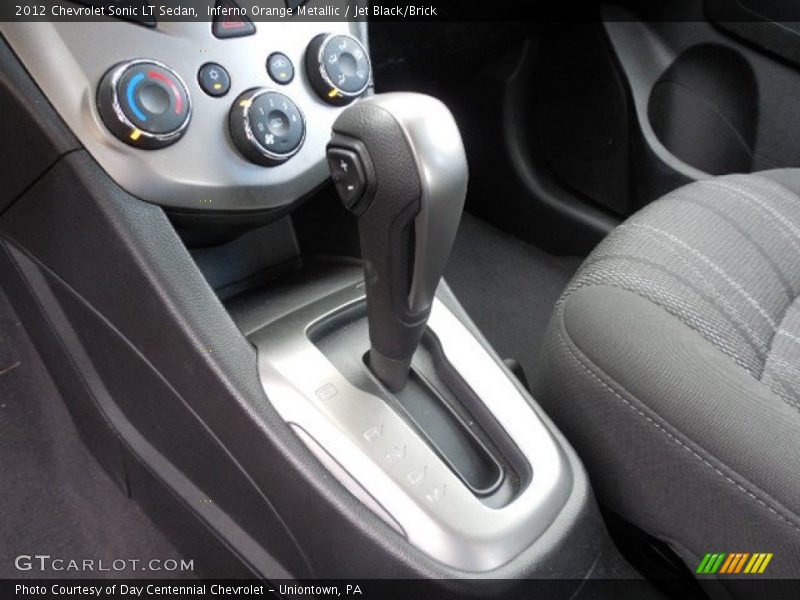Inferno Orange Metallic / Jet Black/Brick 2012 Chevrolet Sonic LT Sedan