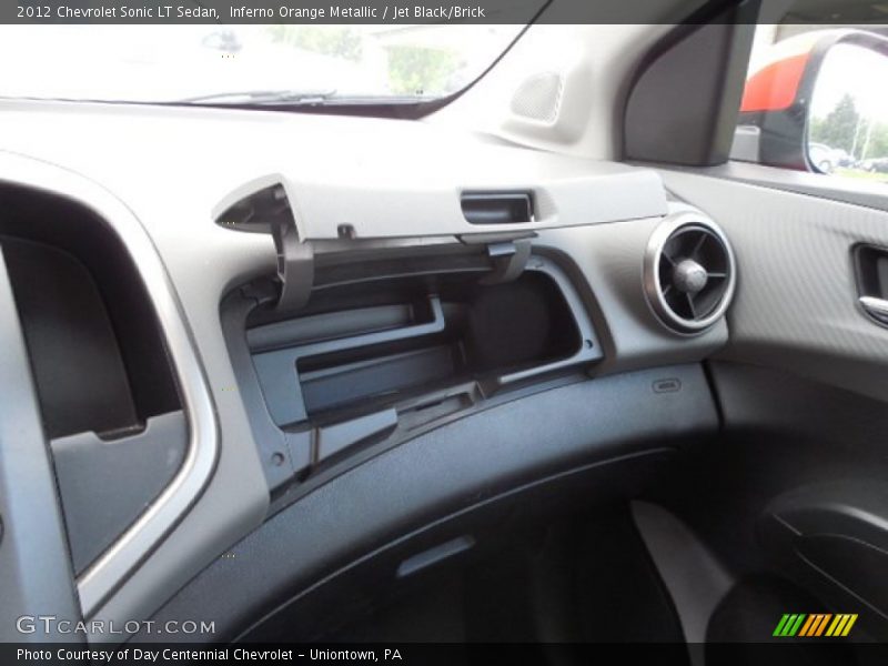 Inferno Orange Metallic / Jet Black/Brick 2012 Chevrolet Sonic LT Sedan