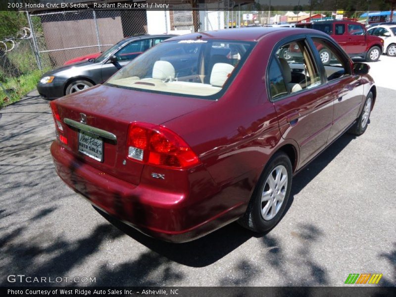 Radiant Ruby Pearl / Ivory 2003 Honda Civic EX Sedan