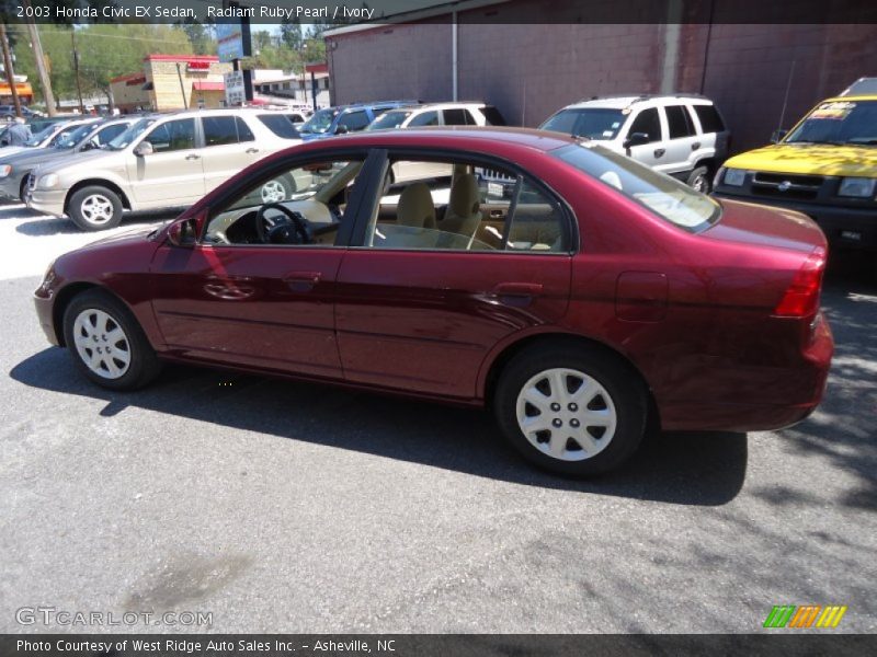 Radiant Ruby Pearl / Ivory 2003 Honda Civic EX Sedan
