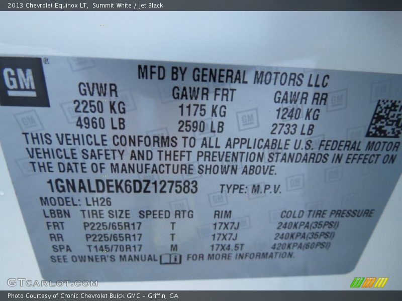 Summit White / Jet Black 2013 Chevrolet Equinox LT