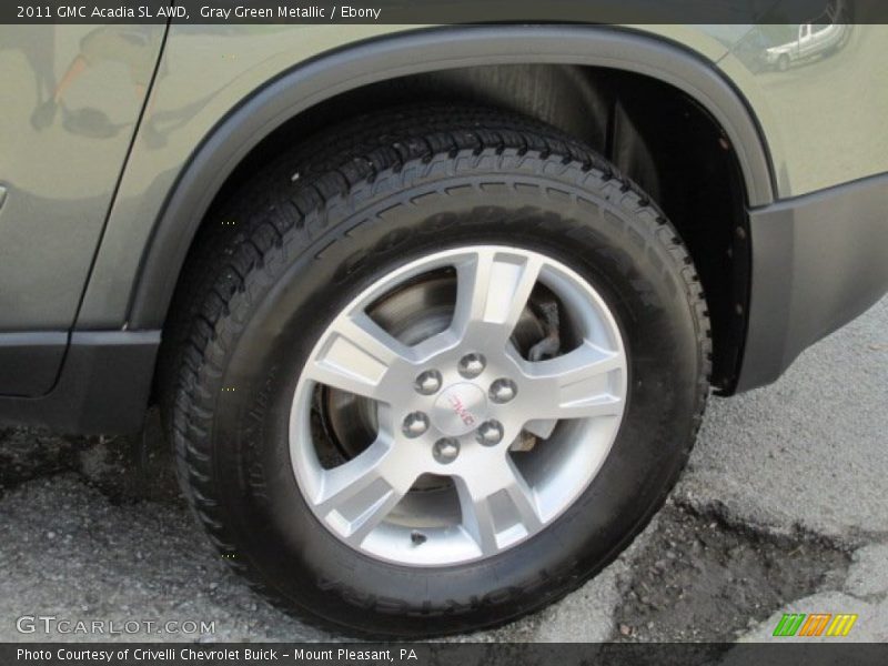 Gray Green Metallic / Ebony 2011 GMC Acadia SL AWD