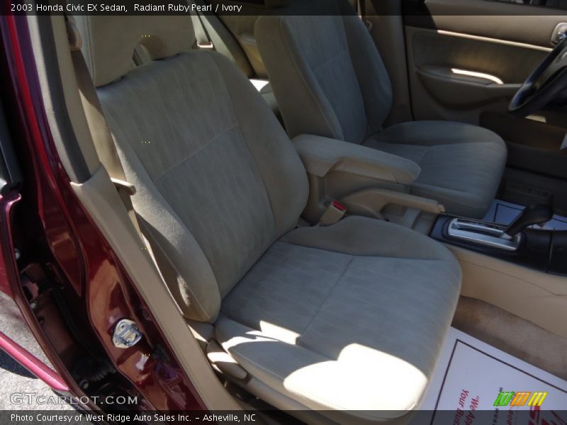 Radiant Ruby Pearl / Ivory 2003 Honda Civic EX Sedan