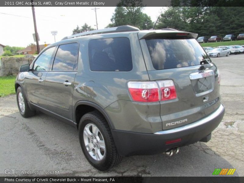 Gray Green Metallic / Ebony 2011 GMC Acadia SL AWD