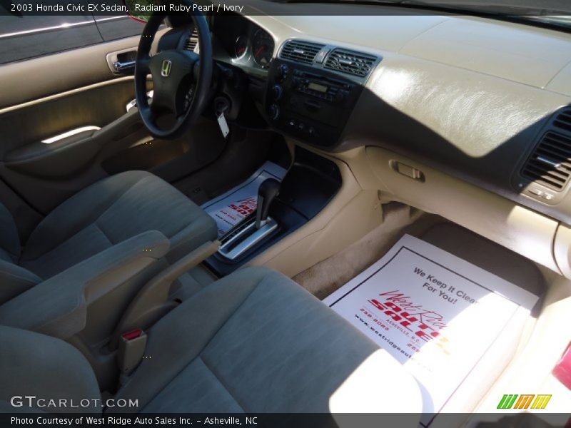 Radiant Ruby Pearl / Ivory 2003 Honda Civic EX Sedan