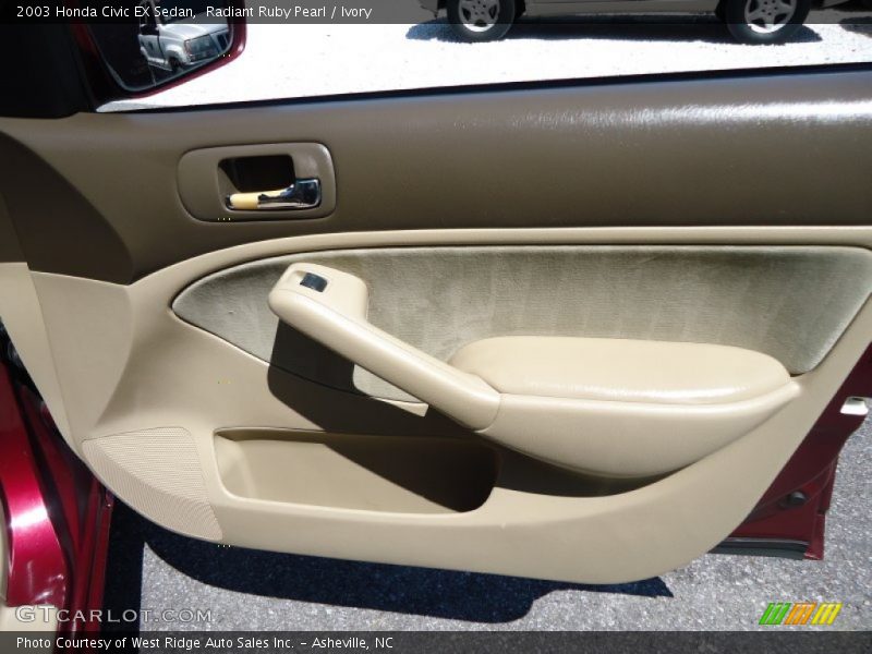 Radiant Ruby Pearl / Ivory 2003 Honda Civic EX Sedan