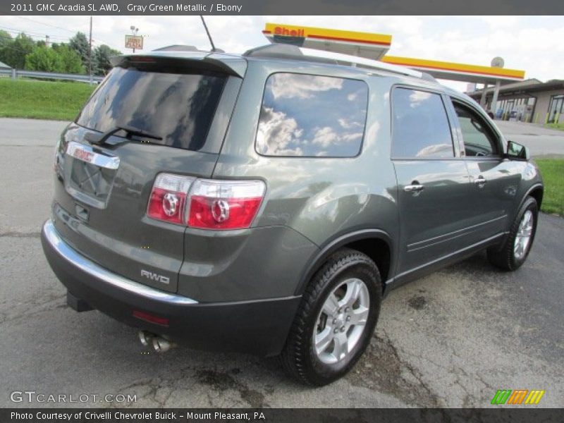 Gray Green Metallic / Ebony 2011 GMC Acadia SL AWD