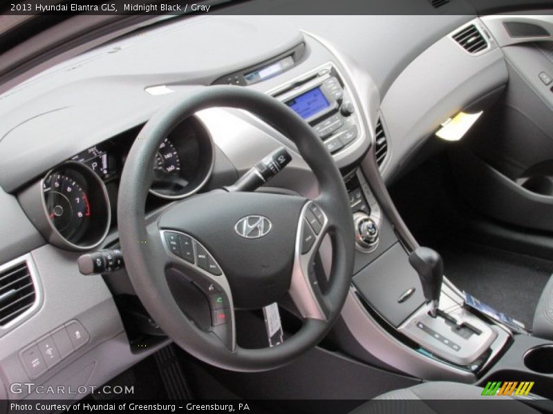 Midnight Black / Gray 2013 Hyundai Elantra GLS