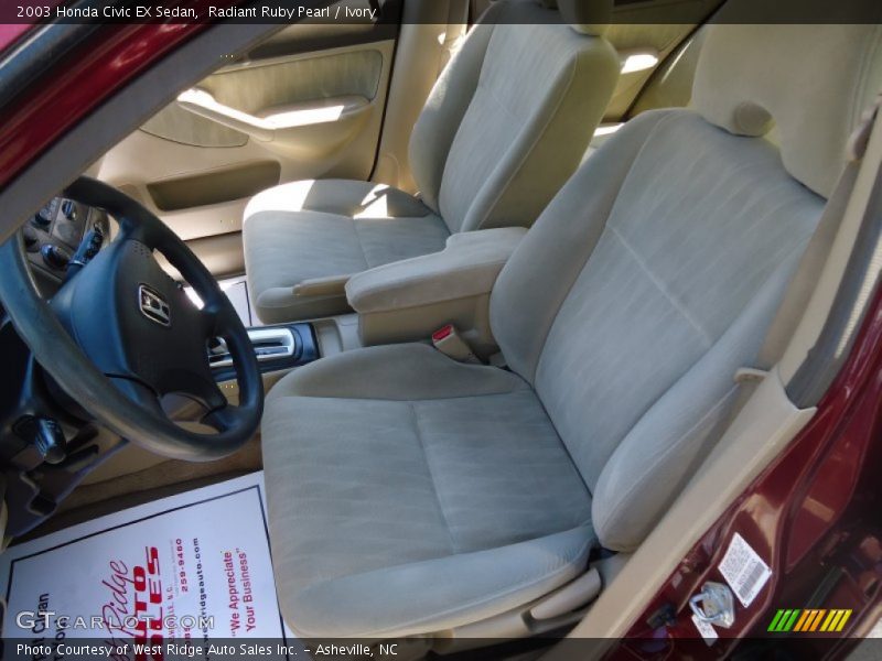 Radiant Ruby Pearl / Ivory 2003 Honda Civic EX Sedan